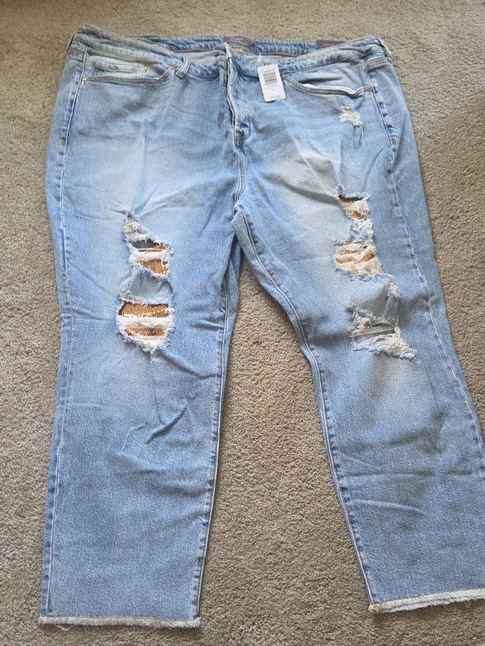 torrid Light Blue Distressed Boyfriend Jeans